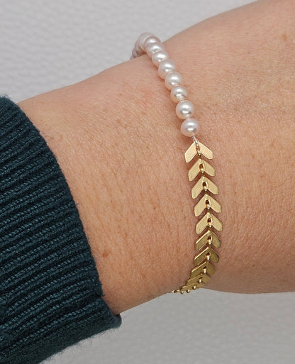 Pearl Chevron Bracelet