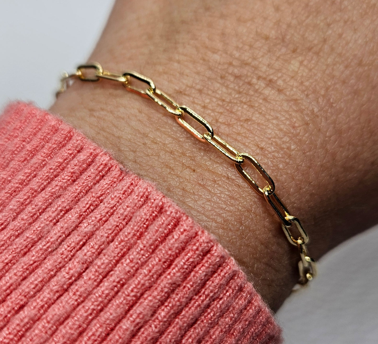 Gold Filled Paperclip Bracelet