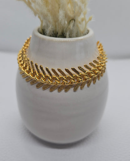 Trendy Gold Fishbone Bracelet