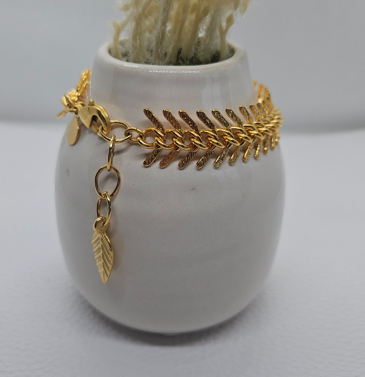 Trendy Gold Fishbone Bracelet