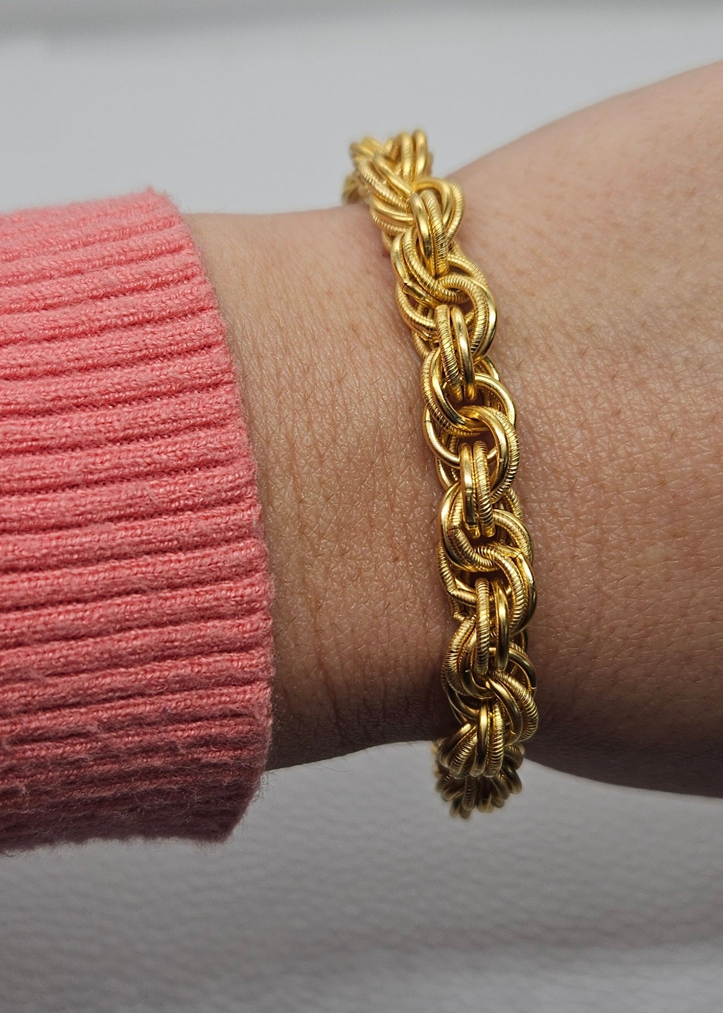 Chunky Gold Rope Bracelet