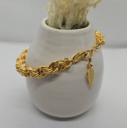 Chunky Gold Rope Bracelet